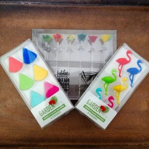 lot of acrylic Drink Stirrers - Multicolor Set and noverty drink markers